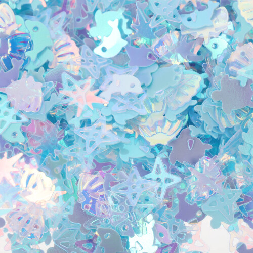 3Pièces Paillettes PVC Bleues Décorations DIY Accessoires 1