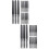 40Pièces Kit Brosse Sourcils Multifonction Couvercle Noir Durable 7