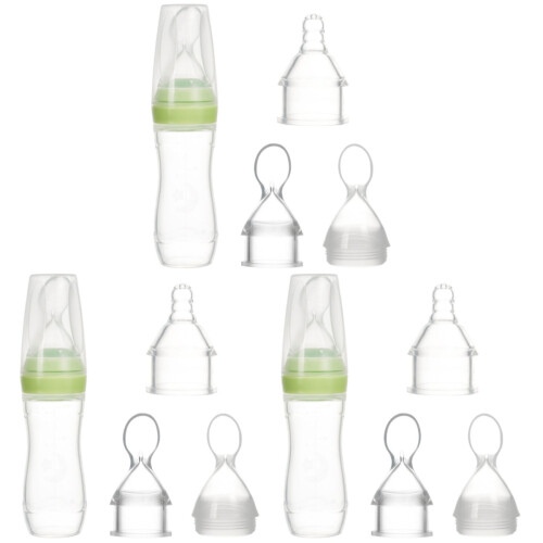 9Pièces Bébé Verts En Silicone Pour Alimentation Facile 1