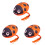 3Pièces Bouée De Natation PVC Orange Avec Ceinture Réglable 6