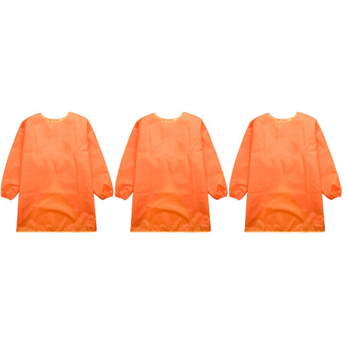 3Pièces Tablier Artistique Enfants Orange Réutilisable 2
