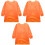 3Pièces Tablier Artistique Enfants Orange Réutilisable 2