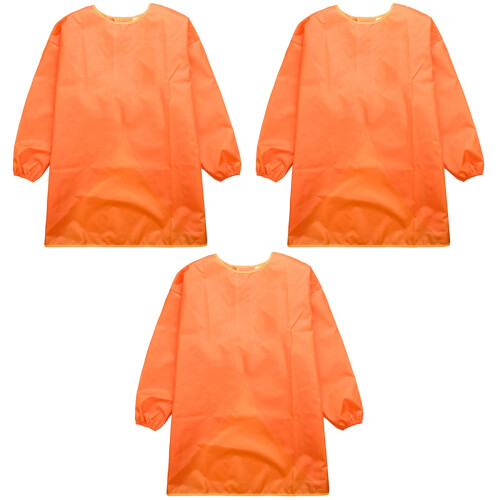 3Pièces Tablier Artistique Enfants Orange Réutilisable 1