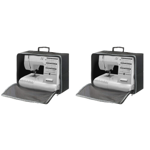 2Pièces Sac À Main Oxford Noir Pour Machine À , Rangement Facile 1