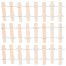 30Pièces Petite Clôture En Bois Khaki Pour Décoration Jardin Miniature