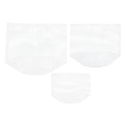 12Pcs Mesh Laundry Washing Bags White Drawstring Laundry Mesh Net Bags
