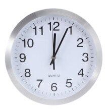 2Pcs Silver Silent Clock Non Ticking Wall Clock for Relaxing