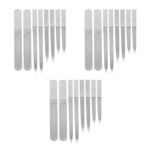 24Pcs Metal Double-Sided Nail Files Silver Manicure Nail Art Tools 1
