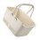 2Pcs Beige Bathroom Storage Organizer Handheld Hollow Plastic Basket 10