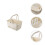 2Pcs Beige Bathroom Storage Organizer Handheld Hollow Plastic Basket 11