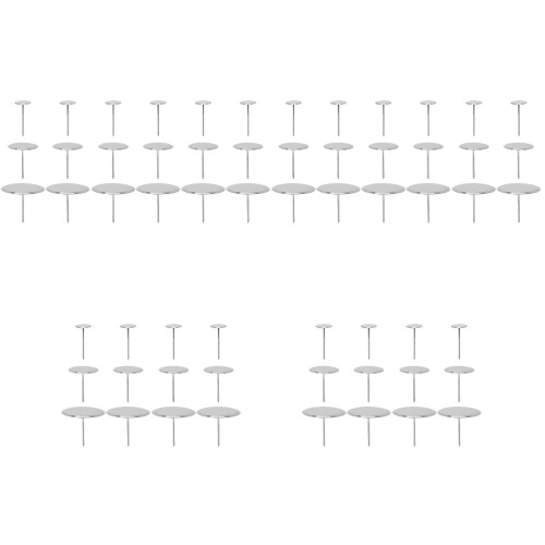 60Pcs Cake Decorating Nails Silver Flower Nails for Baking Supplies 2