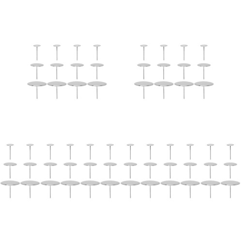 60Pcs Cake Decorating Nails Silver Flower Nails for Baking Supplies 1