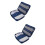 2Pcs Dark Blue Crochet Tool Knitting Bag Yarn Storage Hand Tool Tote 7
