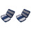 2Pcs Dark Blue Crochet Tool Knitting Bag Yarn Storage Hand Tool Tote 2