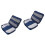 2Pcs Dark Blue Crochet Tool Knitting Bag Yarn Storage Hand Tool Tote 4