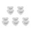 10Pcs White Ceramic Heart Bowls Cute Bowls for Snacks 10