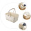 2Pcs Beige Bathroom Storage Organizer Handheld Hollow Plastic Basket 6