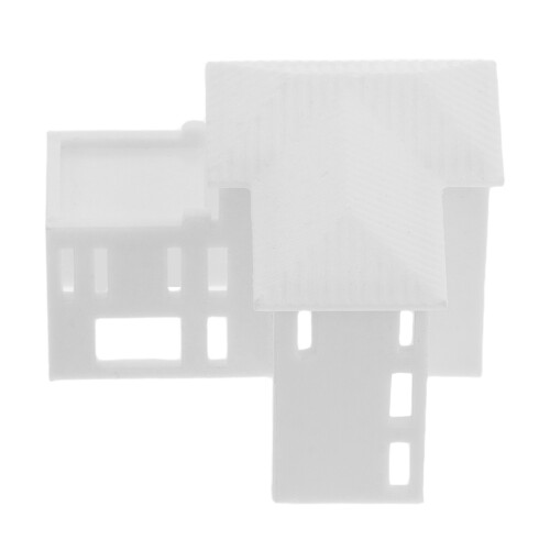 5Pcs White Plastic Miniature Villa Models for Sand Table Decoration 2