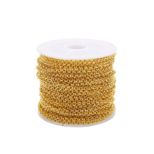 3Pcs Golden Twisted Chain Spool Durable Chain for DIY Jewelry Crafting