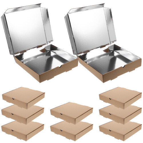 20Pcs Eco-Friendly Paper Pizza Containers for Takeout and 2