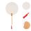 4Pcs Versatile DIY Fans White Paper Thick Wood Handle for Craft 11