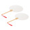 4Pcs Versatile DIY Fans White Paper Thick Wood Handle for Craft 2