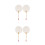 4Pcs Versatile DIY Fans White Paper Thick Wood Handle for Craft 7