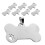 24Pcs Stainless Steel Dog Tags Bone Shape Pet Id Tags Silver Durable 2