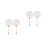 4Pcs Versatile DIY Fans White Paper Thick Wood Handle for Craft 9