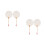 4Pcs Versatile DIY Fans White Paper Thick Wood Handle for Craft 10