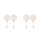 4Pcs Versatile DIY Fans White Paper Thick Wood Handle for Craft 8
