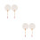 4Pcs Versatile DIY Fans White Paper Thick Wood Handle for Craft 4