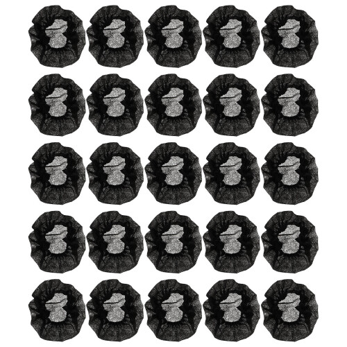 200Pcs Windproof Black Nonwoven Microphone Covers One-Time Use 2