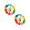 2Pcs Baby Wooden Clock Toy Assorted Color Sorting Beads Learning Game 7