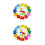 2Pcs Baby Wooden Clock Toy Assorted Color Sorting Beads Learning Game 6