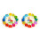 2Pcs Baby Wooden Clock Toy Assorted Color Sorting Beads Learning Game 5