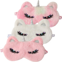 9Pcs Decorative Eye Cover Plush Lightweight Eye Mask for Office Nap