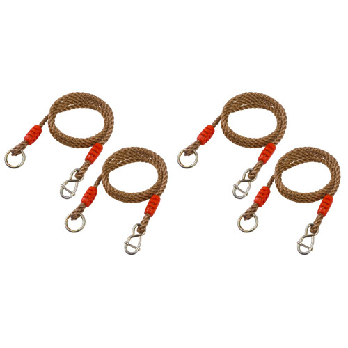 2Pcs Adjustable Light Brown Pe Swing Rope for Tree Swings Durable 2