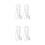 4Pcs White USB Charging Cable Charger Cord with Data Sync for Phones 9