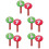10Pcs Sturdy PVC Reusable Voting Paddle Multi Color Teacher Board 6