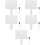 5Sets Double Sided Dry Erase Answer Paddles White Plastic Wood Boards 6
