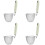 4Pcs Stainless Steel Pasta Strainers with Handle Silver Noodle Basket 6
