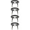 4Pcs Black Punk Leg Garters Adjustable Rivet Belts 6