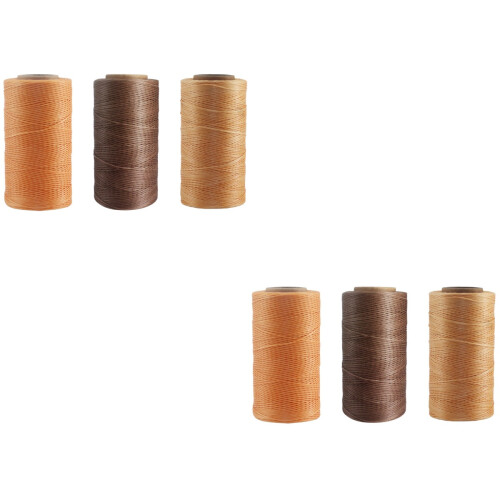 6Pcs Waxed Line Sewing Thread Assorted Color Durable Stitching Cord 2