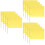 12Pcs Yellow Match Referee Flags High Visibility Handheld Sports Flags 7