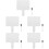 5Sets Double Sided Dry Erase Answer Paddles White Plastic Wood Boards 5