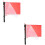 2Pcs Match Referee Flags Compact for Outdoor Use 7
