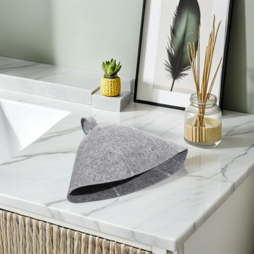 10Pcs Reusable Felt Sauna Cap Durable Sweat-Absorbing Bath Hat 2