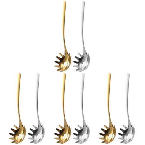 8Pcs Stainless Steel Spaghetti Colander Spoon for Kitchen Use 2