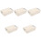 5Pcs White Plastic Storage Basket for Kitchen Bathroom Use 5